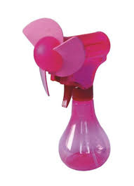 Fan bottles help create a nice cool breeze. Find these at Wlagreens